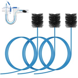 Gulfmew 3 Pcs Condensate Trap Flexible Drain Brush, 48 Inch AC Drain Line Cleaning Brush for AC & HAVC Condensate P Trap, Blue