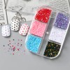 2 Boxes 18 Grids Polka Dots Nail Sequins for Nail