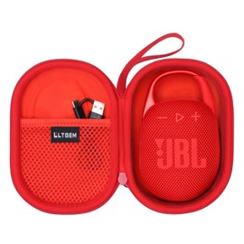 LTGEM Case Compatible with JBL Clip 4/5 Ultra Portable Waterproof Dustproof Bluetooth Speaker, Red