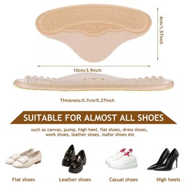 Oruola 4 Pairs Heel Pads for Boots, Heal Pads for Shoes Women, Comfort Soft Gel Heel Grips for Shoes Too Big, Shoe Inserts for Women Too Big, Prevent Heel Slip and Blister