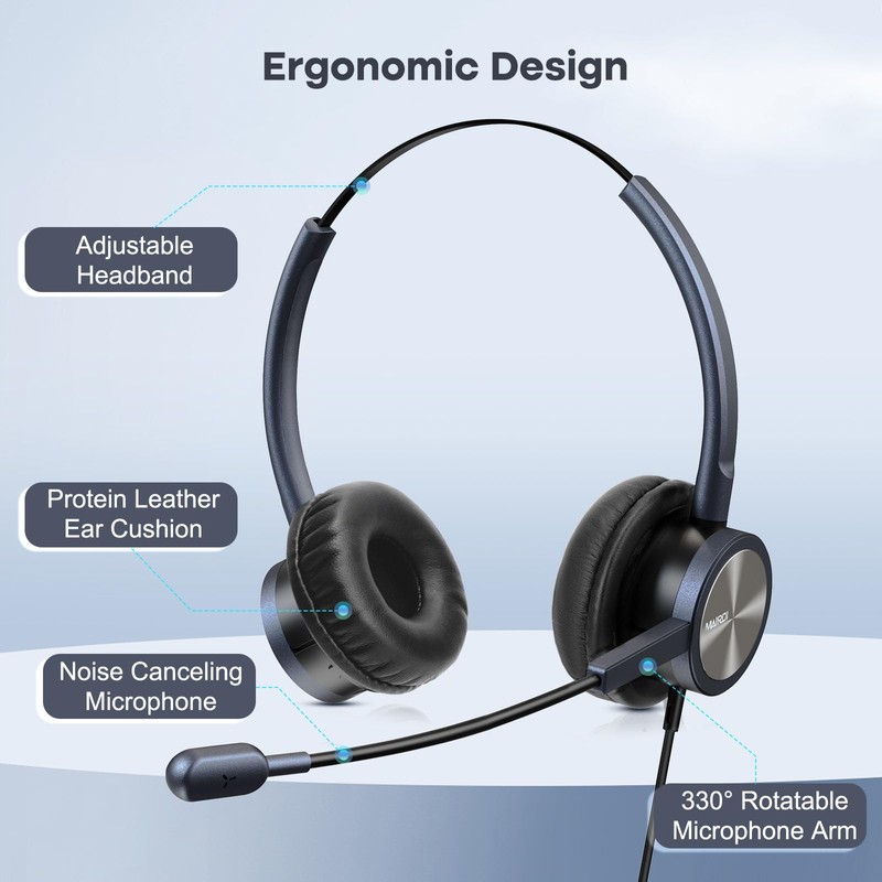 Auricular para teléfono con micrófono con cancelación de ruido compatible