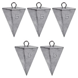 Pyramid Fishing Sinker Weights Kit Tangle Free Lead Fishing Weights with Ring Surf Fishing Tackle Gear 1oz 2oz 3oz 4oz 5oz 6oz 8oz