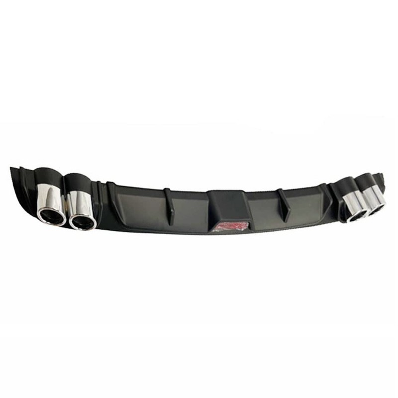 Universal Car Rear Bumper Lip Diffuser Spoiler 4 Holes Exhaust
