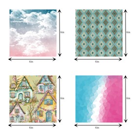 Scrapbook Paper 6x6, 96 Sheets 48 Designs 160g Cardstock, Watercolor Multi-themed Craft Paper, Decorative Journal Scrapbooking Supplies with Assorted Designs, One Side Printing Acid Free& Lignin Free