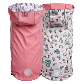 GF Pet Reversible Elasto-Fit Raincoat - Pink/Pink - M