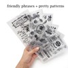 Honbay 6 Sheets Different Theme Friendly Phrases Pretty Patterns Silicone