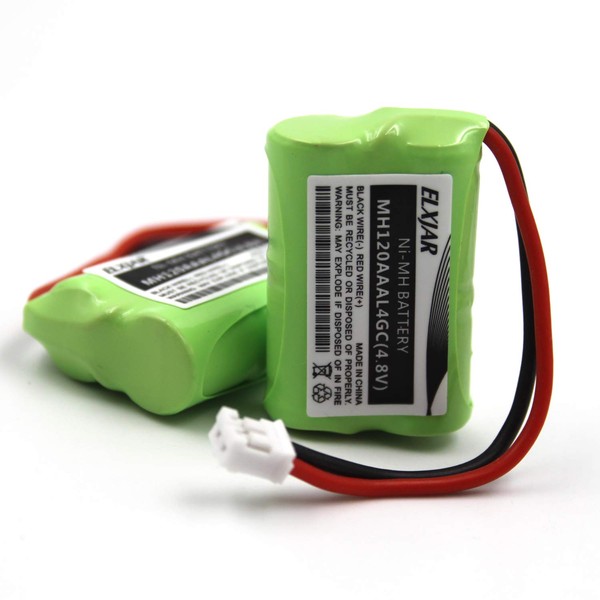Paquete de 2 baterías recargables de 4,8 V 150 mAh Ni-MH para SportDOG SDT00-11907 MH120AAAL4GC (DC-17), SD-400, SD-350, SD-800 Series, SAC00-15724 PDT00-12470 RFA-417 PAC. 00-12 159 FR-200P - Entrenador remoto para perros