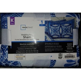 Mainstays Wedding Ring Quilt King Sham 1 Sham