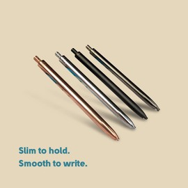 Zelo Pure Metal Ballpoint Pen | Smooth Writing Luxury Pen with a nice slim design | Effortless Handwriting, Environmental & Gift for Men and Women | Gift Box Included (Polished Chrome)