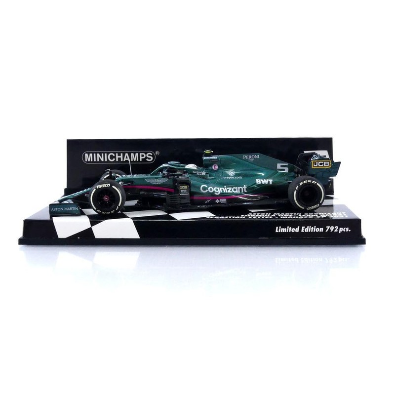 Minichamps 417210605 1:43 Aston Martin Cognizant Formula 1 Team AMR21-Sebastian
