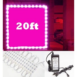 20ft Storefront Super Bright Magenta Pink LED Light Module T 5630 with UL 12v 3 Amps AC Power