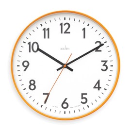 Acctim Hugo Modern Bright 30cm Wall Clock (Tangerine Dream)