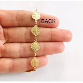 Alex and Elsa 18K GOLD FILLED SAINT BENEDICT ADULT BRACELET / PULSERA DE SAN BENITO - BR1994