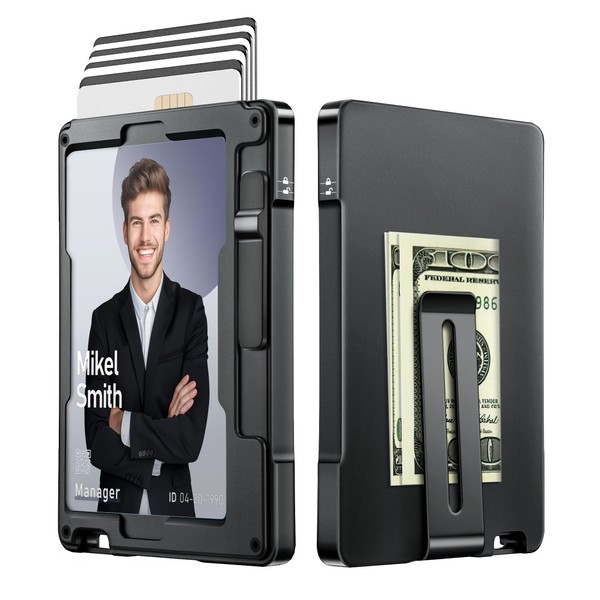 Wallet for Men,Minimalist Wallet For Men,Slim Aluminum Metal Money Clip