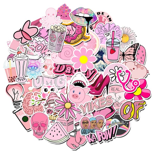 Stickers Aesthetic Pack 100 Sheets Cute VSCO Neon Girls Stickers,