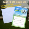WENFLY Soccer Celebration Party Invitation Cards, Let's Kick It