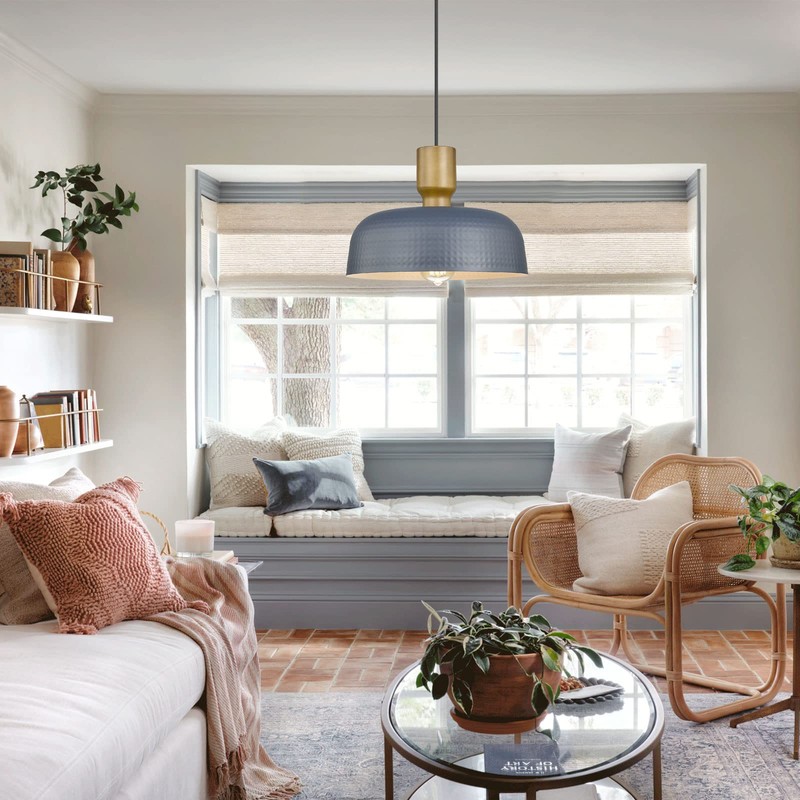 Luminzone Farmhouse Pendant Lights, Adjustable Hanging Light Fixtures with Hammered