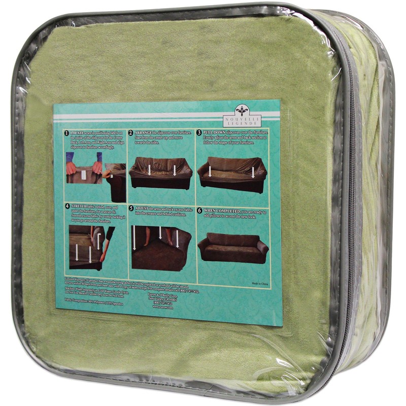 Nouvelle Legende Stretch Suede Loveseat Slipcover, Sofa Protector, Machine Washable,