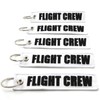 Rotary13B1 FLIGHT CREW - Jet Tag Key Chain WHITE/Black Letters
