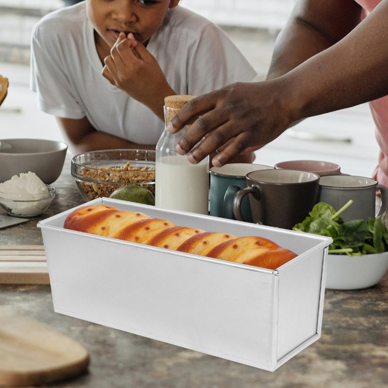 Luxshiny Pullman Loaf Pan with Lid, Non-Stick Bread Pan Bread