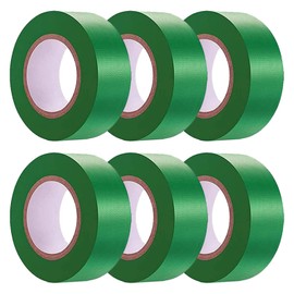 6 Pack Dark Green Flagging Tape, Non-Adhesive Plastic Ribbon Neon Marking Roll, 1"*600ft, Marking Tape for Tree Marking, Hunting, Boundaries and Hazardous Areas,Trail Marking