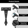 sourcing map 4 Inch Door Tee Hinge, 2Pcs t Strap