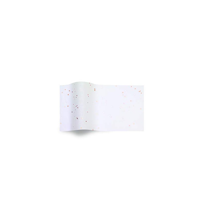 Rose Gold on White Gemstone Printed Tissue Paper - 5