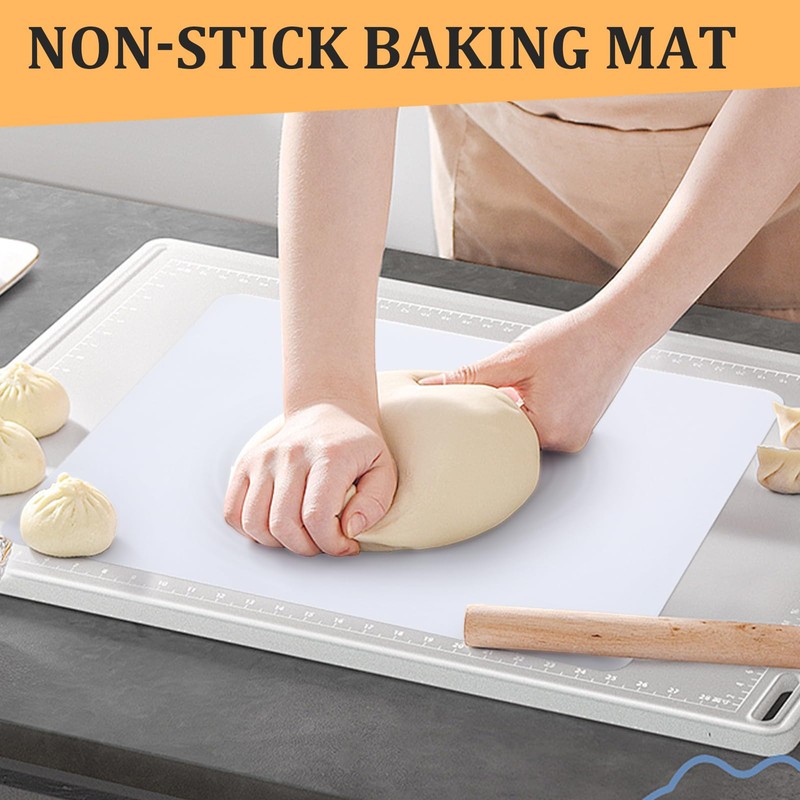 2PCS Clear Silicone Mats Non-Slip Heat Resistant Plastic Placemats Wipeable