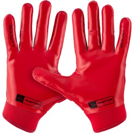 Grip Boost Raptor 2.0 Padded Men's Football Gloves with Boost Plus Grip Technology (Red, XX-Large)