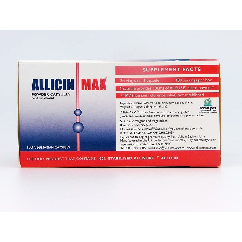 Allicin | Allicin Max Veg Capsules | 2 x 180