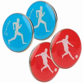 Oreb 4 x Judge Toss Coins, Football Referee Flip Coin, Double-Sided Football Pick Side Toss Coin, Wrestling Flip Coin Disc for Football, Volleyball, Table Tennis