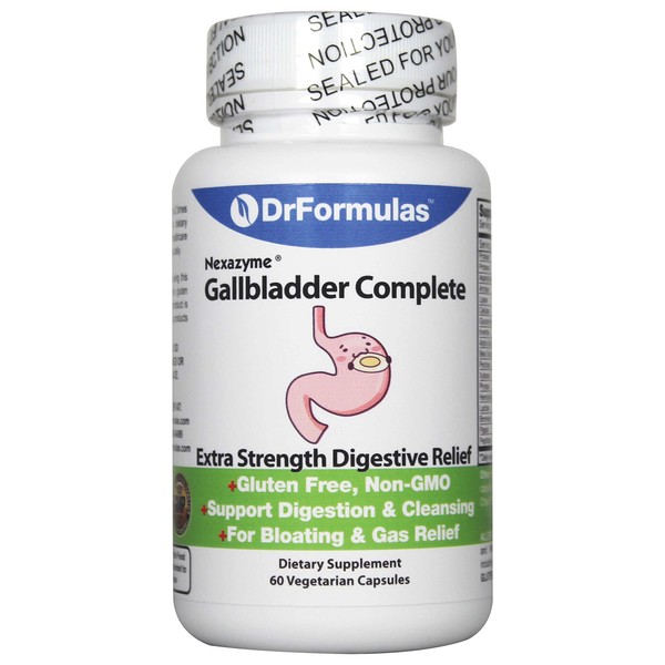 DrFormulas Gallbladder Formula Complete to Support Cleanse & Digestion, Supplements Contain Digestive Enzymes Amylase, Protease, Lipase, Lactase, Cellulase, Bromelain 60 Capsules