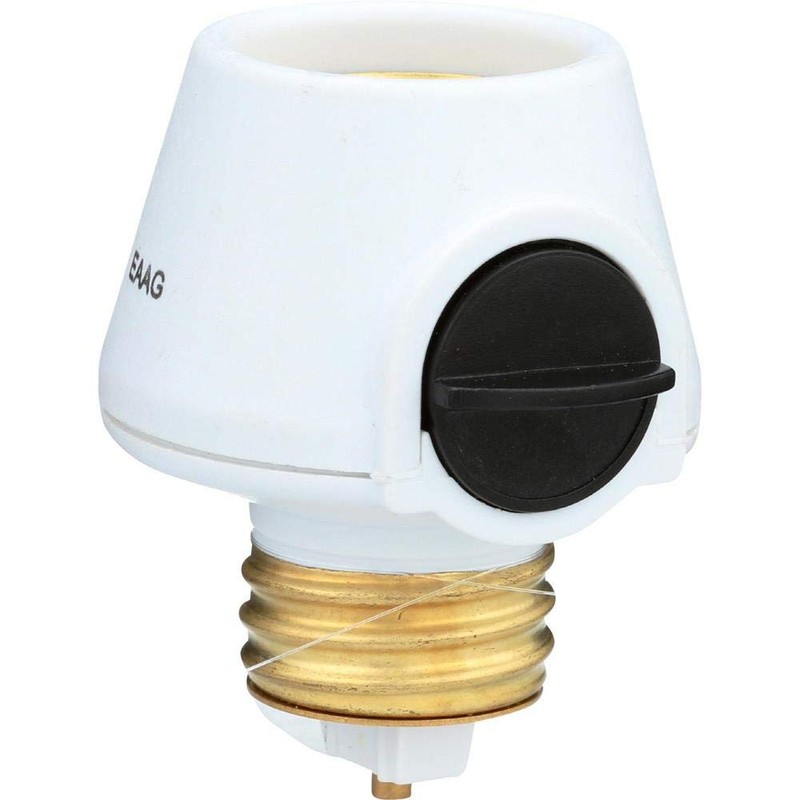 Westek 6009B 100W Full Range Lamp Socket Manual Dimmer, White