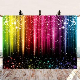 Neon Photo Backdrop Colorful Glitter Photography Background 7x5FT Music Dance Prom Adult Party Decoration Kids Birthday Supplies Photo Booth Props