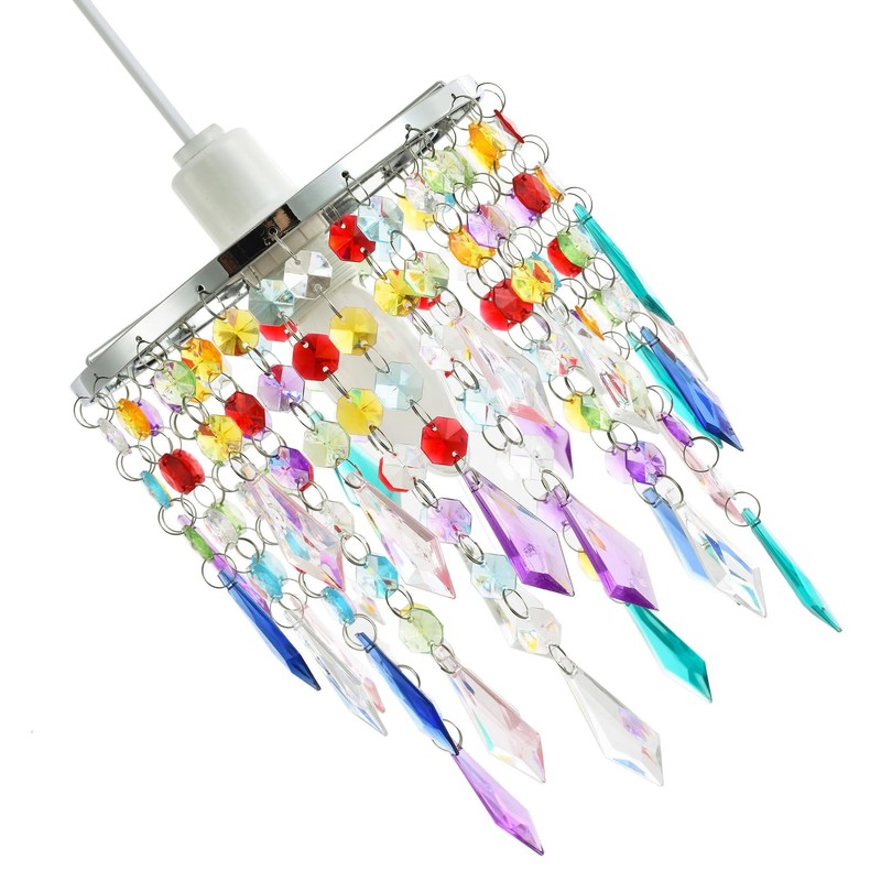 Modern Waterfall Design Easy Fit Pendant Shade with Multi Coloured
