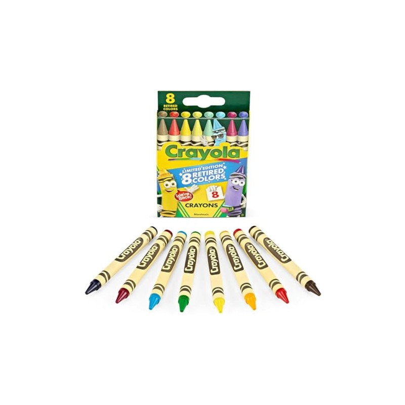 Crayola Crayons Limited Edition with 8 Retired Colors, 1 Box