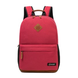 TRAILKICKER Laptop Backpack with Water Resistant Bookbag - Computer Bag with 2 Compartments, Ergonomic Shoulder Straps, 17 ¡± Laptop Sleeve, Haul Handle - Book Rucksack - Burgundy, Burgundy
