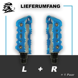 MTB Pedals Aluminium Non-Slip Bicycle Pedal Pair 9/16 Inch Thread for Mountain Bike/E-Bike/Trekking/City Bicycle Pedal Set Aluminium Bicycle Pedals EBike Bicycle Pedals Non-Slip Blue