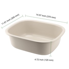PINGEUI 6PCS Plastic Wash Dishpan Basin, Wash Tub, 14.5 x 12 x 4.7 Inches Laundry Hand Wash Bucket for Kitchen Bathroom Sink