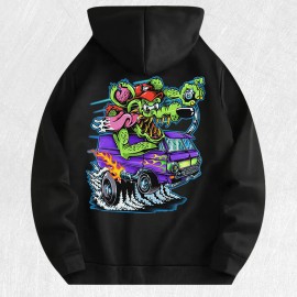 Rat Fink Van Graphic Hoodie 100% Cotton US Warehouse 7 ColorsColor: Red, Size: 2 XL