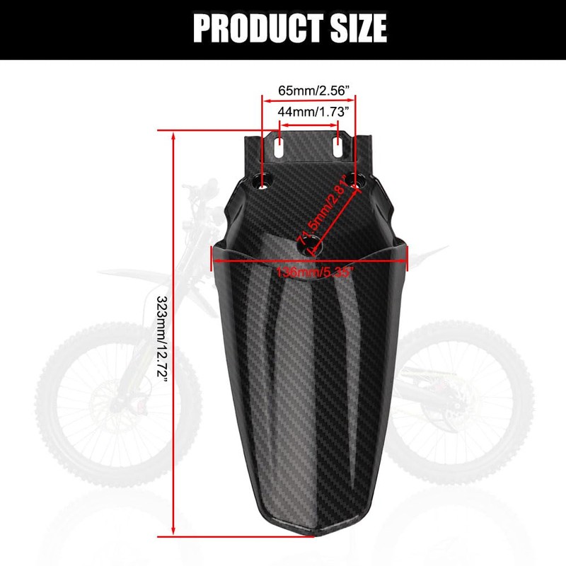 Carbon Fiber Pattern Rear Fender Protector for Talaria Motorcycle Fender