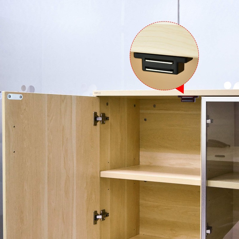 sourcing map Magnetic Cabinet Door Latches Catch 1.8" Length for