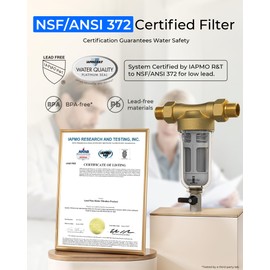 Waterdrop Spin Down Sediment Filter, 40-50 Micron Whole House Water Filter System for Well/City Water