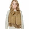 SWAT PANY Ladies Scarf Camel Pashmina Shawls and Wraps Winter