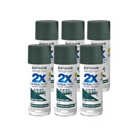 Rust-Oleum 342062-6PK Painter's Touch 2X Ultra Cover Spray Paint, 12 oz, Satin Deep Forest, 6 Pack