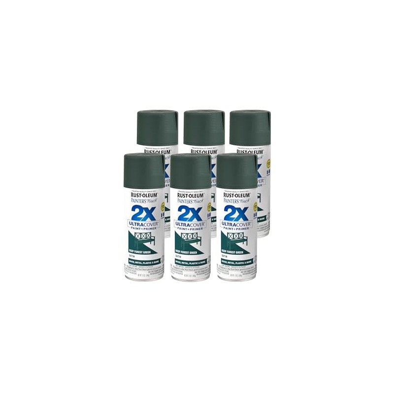 Rust-Oleum 342062-6PK Painter's Touch 2X Ultra Cover Spray Paint, 12