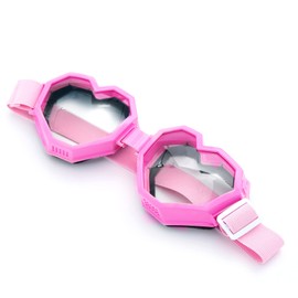 GUVIVI Heart Shaped Sunglasses Fashion Rave Goggles Oversize Love Glasses for Women Men Fun Eyewear Eyeglass