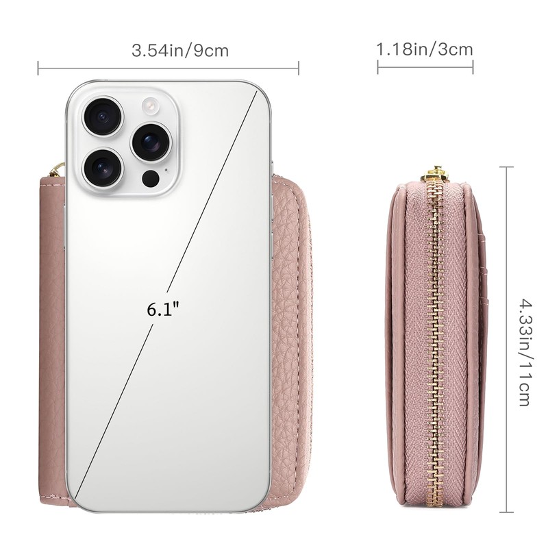 GAEKEAO Small Wallet for Women RFID Blocking Compact Zipper Wallets