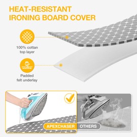 APEXCHASER Foldable Ironing Board, Tabletop Small Board with Heat Resistant Covers, Portable Folding Mini Non-Slip Feet for Home, Laundry Rooms, Dorms, Travel Use, Yellow