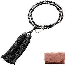 Fighters 仏壇 Wrinkle 曹洞宗 Prayer Beads Black Onyx (for Women) formally AAA [Mala Bag Set] SW – 101 Kyoto 念珠
